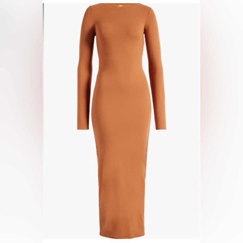 SKIMS Fits Everybody Long Sleeve Crewneck Dress
